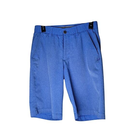 Under Armour HeatGear Blue Athletic Shorts Size 30 Sporty Summer Fit Running - Picture 1 of 9
